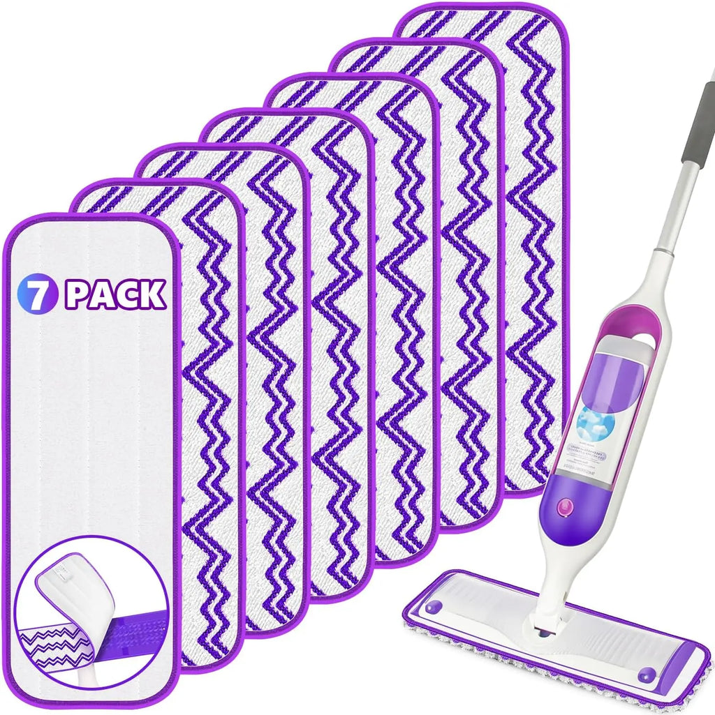7 Pack Reusable Mop Refills for Swiffer PowerMop, Thickened Power Mop Pads Microfiber PowerMop Refills Washable 15” Wet Pads Mopping Cloths for Multi-Surface & All Types of Floors