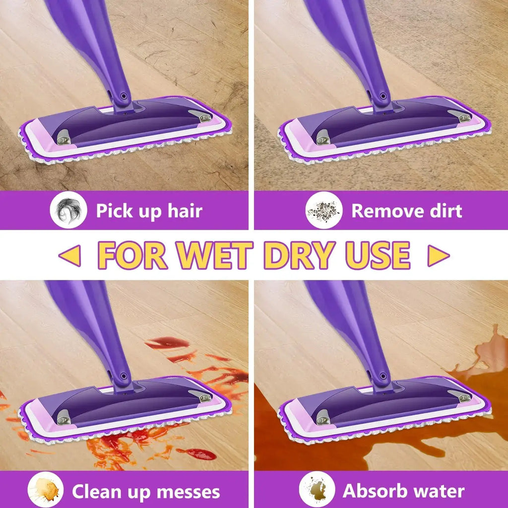 7 Pack Reusable Mop Pads Compatible with Swiffer Wet Jet- Thick Wet Pads Refills Microfiber WetJet Refills Washable Dry Mopping Cloths for Swiffer Wetjet 12" Spray Mop Wood Floor Cleaning