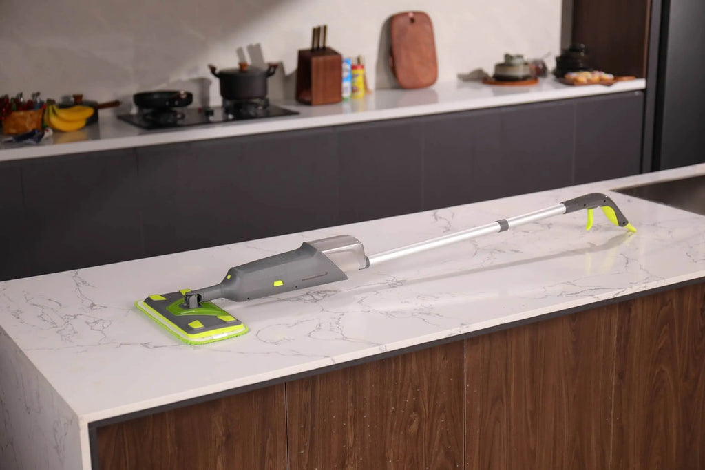 Double Bottle Spray Mop Series - Enspoway Dust Floor Mop with Washable Pads x3 for Wet Dry Home Bathroom Office Commercial for Hardwood Laminate Wood Marble Tiles Ceramic Floor Cleaning