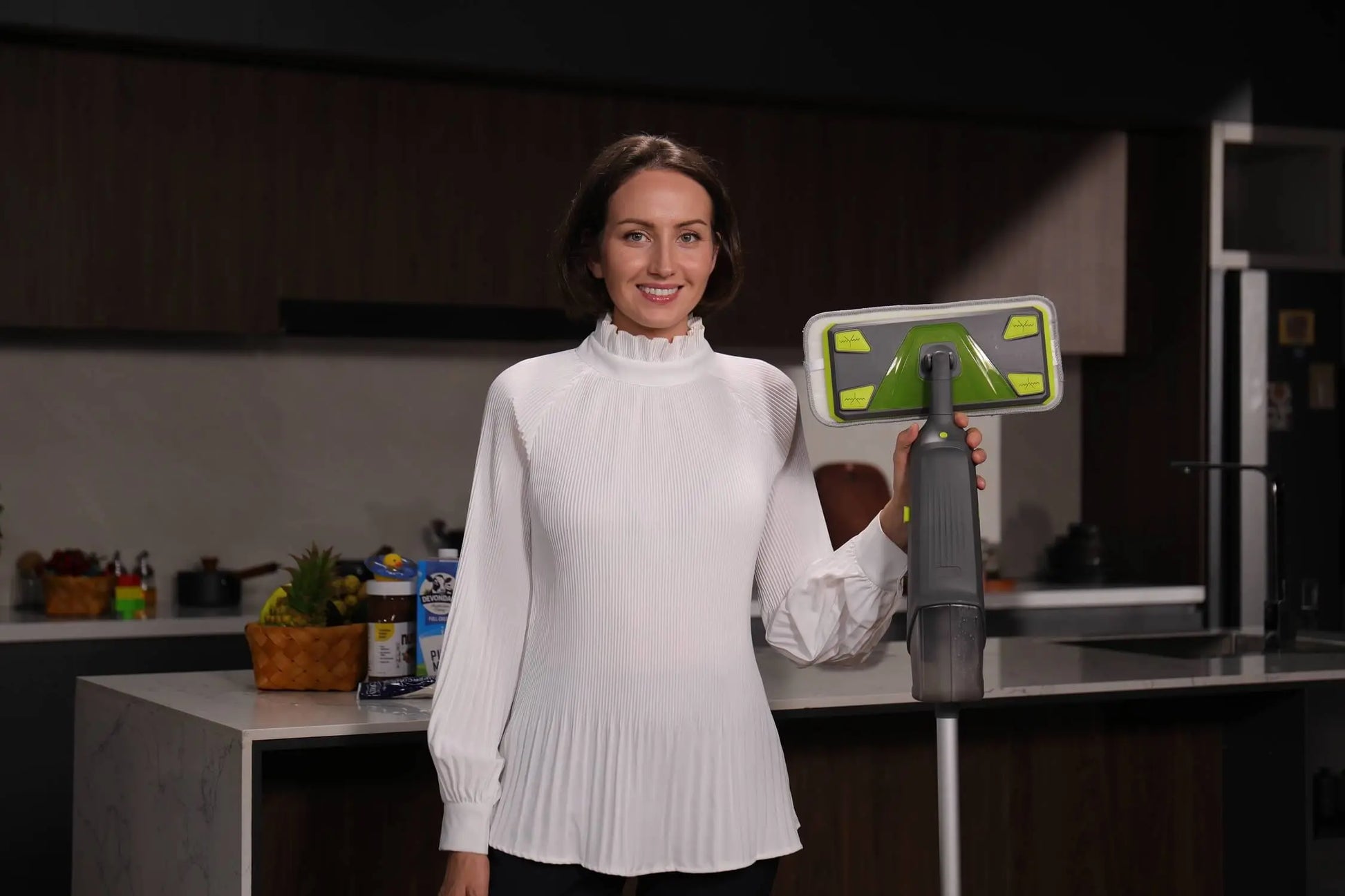 Double Bottle Spray Mop Series - Enspoway Dust Floor Mop with Washable Pads x3 for Wet Dry Home Bathroom Office Commercial for Hardwood Laminate Wood Marble Tiles Ceramic Floor Cleaning