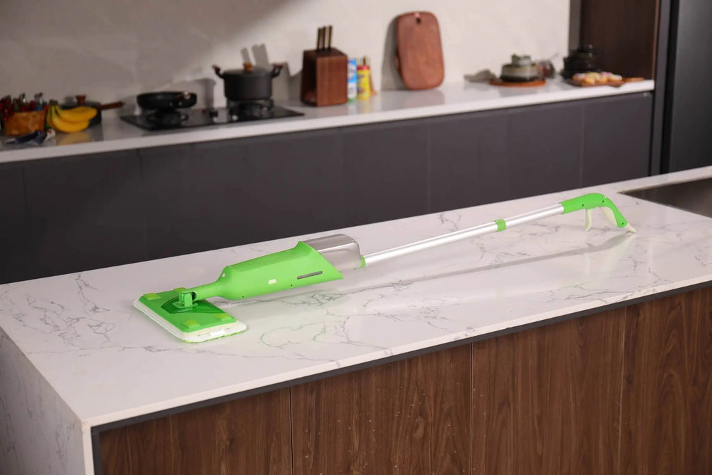 Double Bottle Spray Mop Series - Enspoway Dust Floor Mop with Washable Pads x3 for Wet Dry Home Bathroom Office Commercial for Hardwood Laminate Wood Marble Tiles Ceramic Floor Cleaning