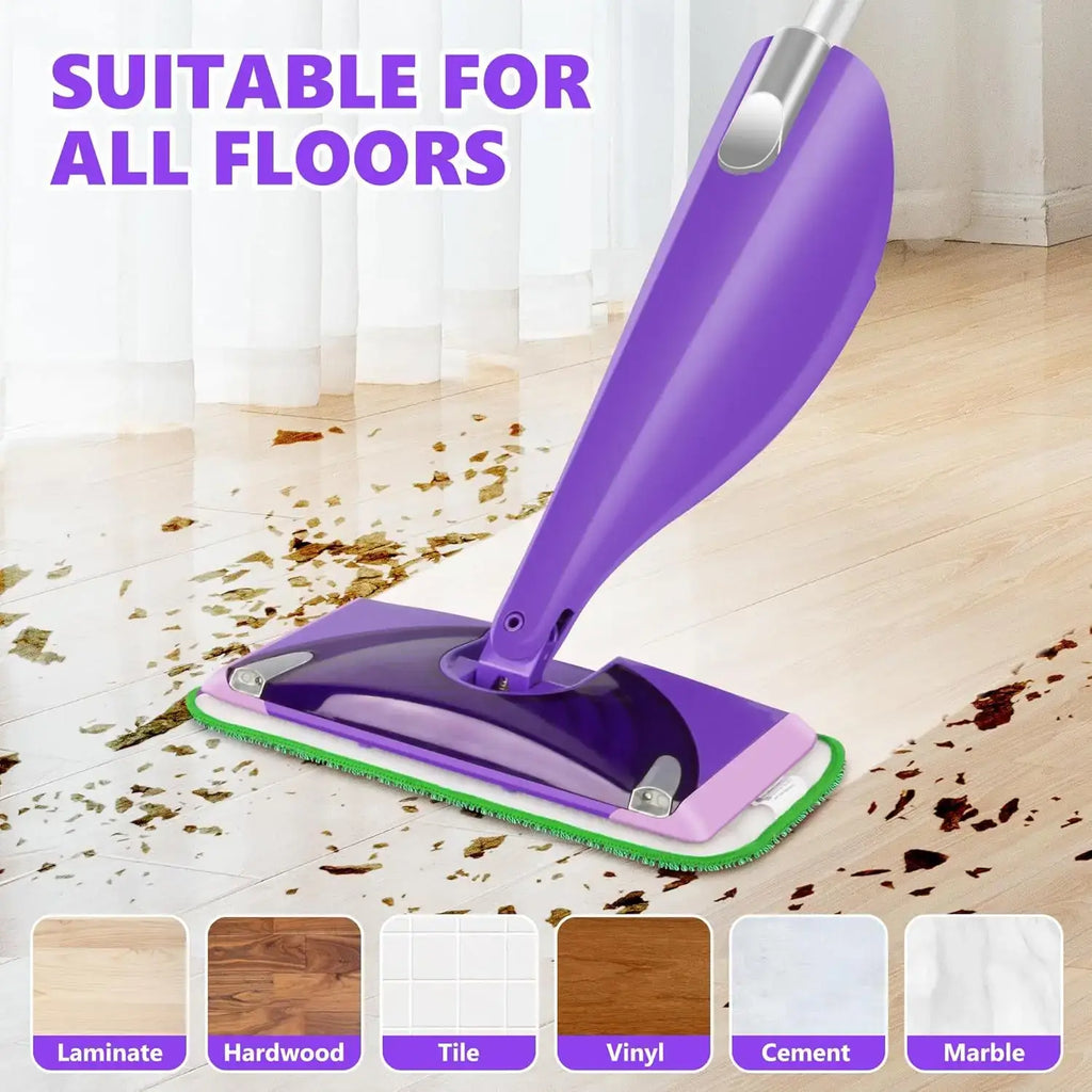 6 Reusable Mop Pads Compatible with Swiffer Wet Jet Mops, Microfiber Wet Jet Pads Refills Washable Dry Wet Mopping Cloths for Swiffer WetJet 12" Mop All Purpose Hardwood Floor Cleaning, Green