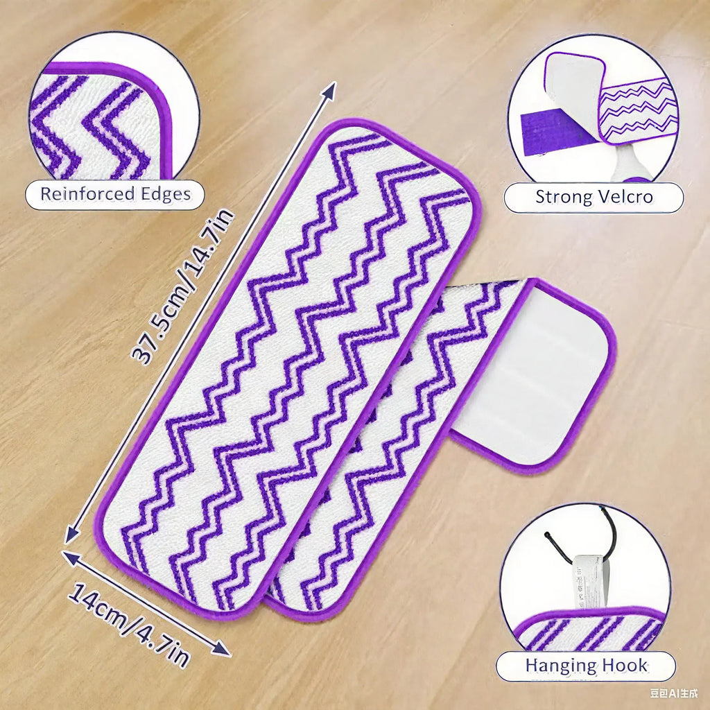 7 Pack Reusable Mop Refills for Swiffer PowerMop, Thickened Power Mop Pads Microfiber PowerMop Refills Washable 15” Wet Pads Mopping Cloths for Multi-Surface & All Types of Floors