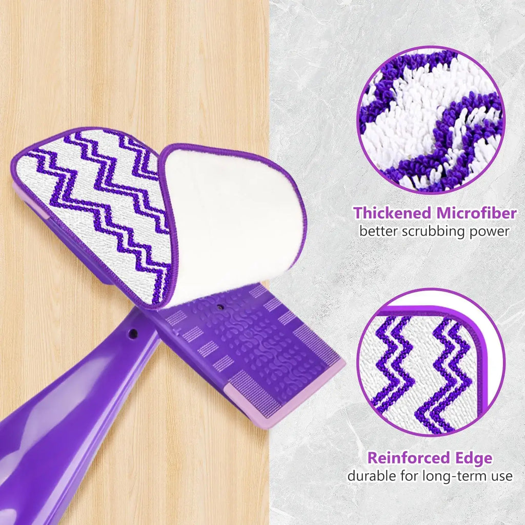 7 Pack Reusable Mop Pads Compatible with Swiffer Wet Jet- Thick Wet Pads Refills Microfiber WetJet Refills Washable Dry Mopping Cloths for Swiffer Wetjet 12" Spray Mop Wood Floor Cleaning