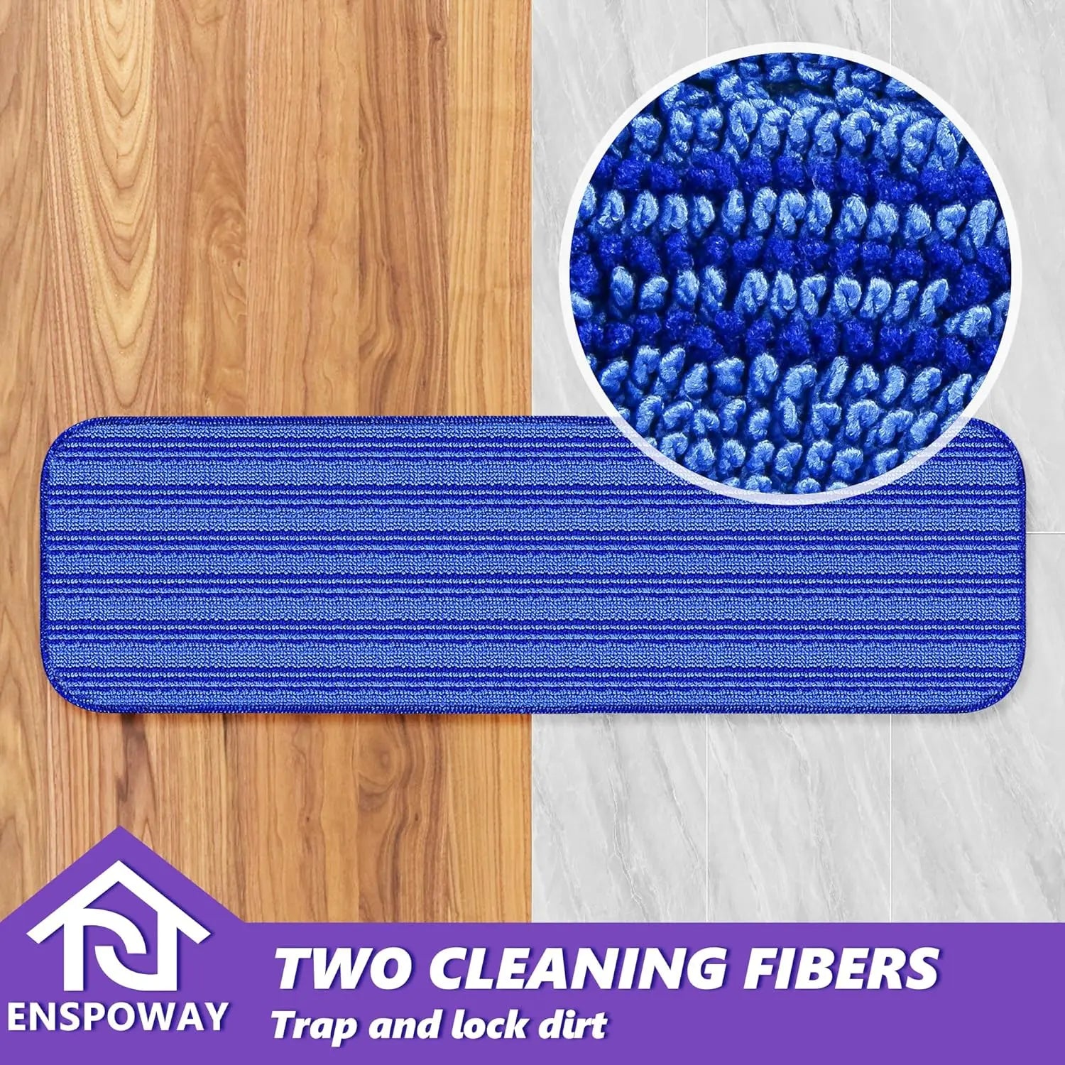 Reusable Mop Refills Pads for Swiffer PowerMop, 4 Pack Power Mop Refill Pads Microfiber Power Mop Pads Washable 15” Wet Pads Mopping Cloths for Multi-Surface & All Types of Floors, Blue