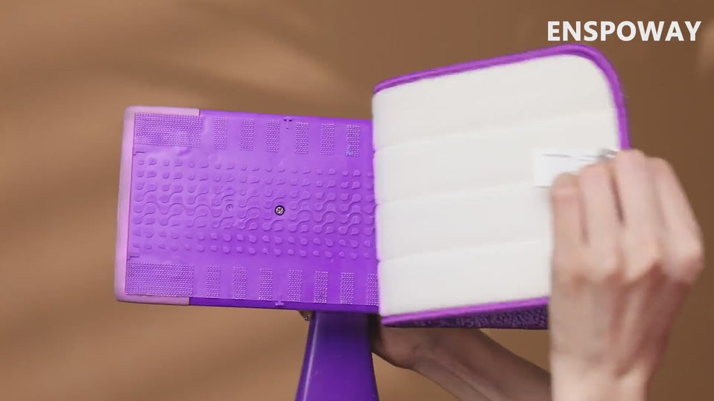 6 Pack Reusable Mop Pads Compatible with Swiffer Wet Jet Mops, Microfiber Wet Jet Pads Refills Washable Dry Wet Mopping Cloths for Swiffer WetJet 12" Mop All Purpose Hardwood Floor Cleaning, Purple